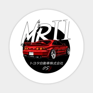 JDM MR2 Red Black Sun Edition Magnet